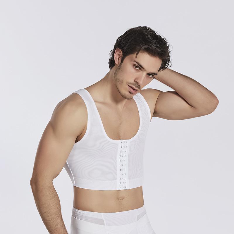 Мужской body shaper с пуговицами, компрессионный корсет для формирования тела, пояс-тренер для живота