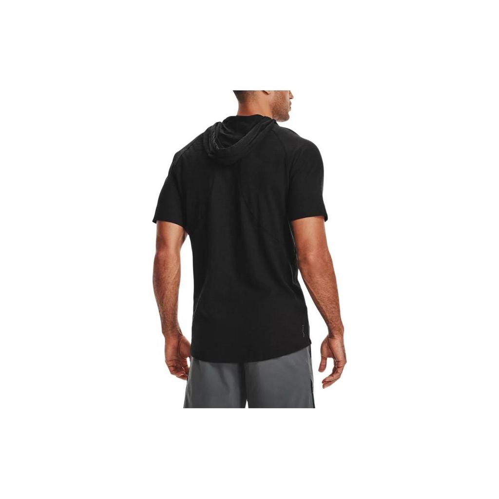 Under Armour Футболка мужская Johnson Series American Vintage с принтом головы быка, повседневная, спортивная, с капюшоном, с коротким рукавом, черная 1361719-001