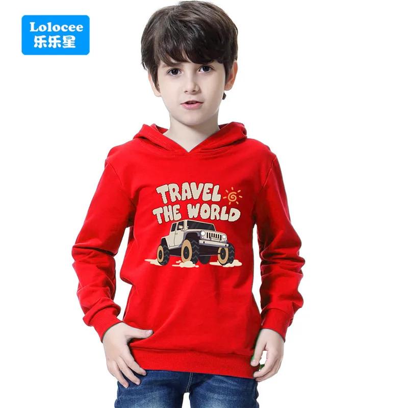 New Autumn/Winter Cat Print Children's Long-Sleeved Sports Hoodie Street Style Top for Older Children MSD2