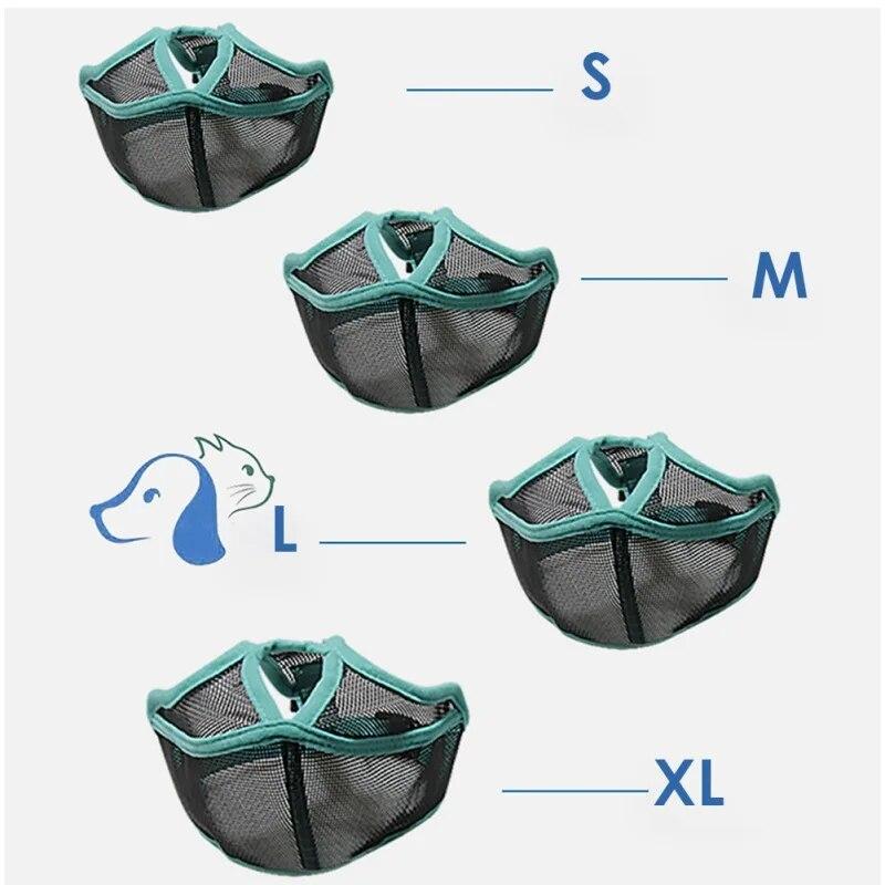 Pet Dog Mesh Muzzles Breathable Anti Barking Mouth Cover