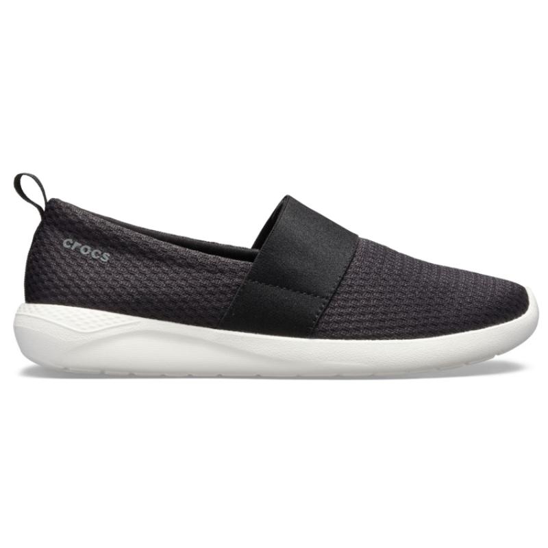 Crocs Женские повседневные кроссовки LiteRide с низким верхом, черно-белые