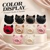 Elastic Band Cat Ear Sleep Cap Breathable Hair Protection Hat New Satin Hair Bonnet  Night Sleep