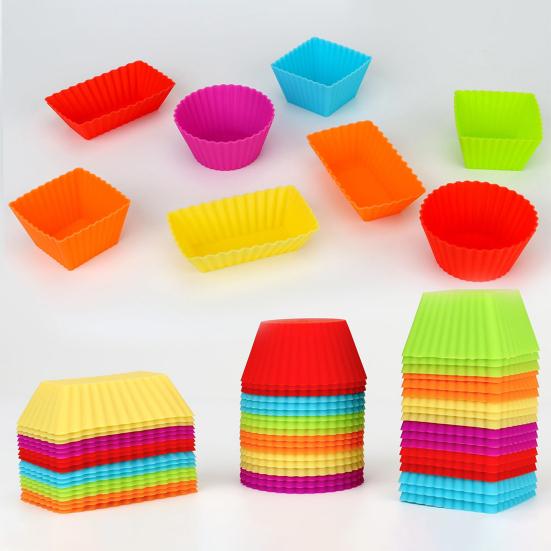 Silicone Cupcake Liners Reusable Cupcake Muffin Baking Cups High Temp Resistant Food Grade Cake Mold Gift for Baking Enthusiasts