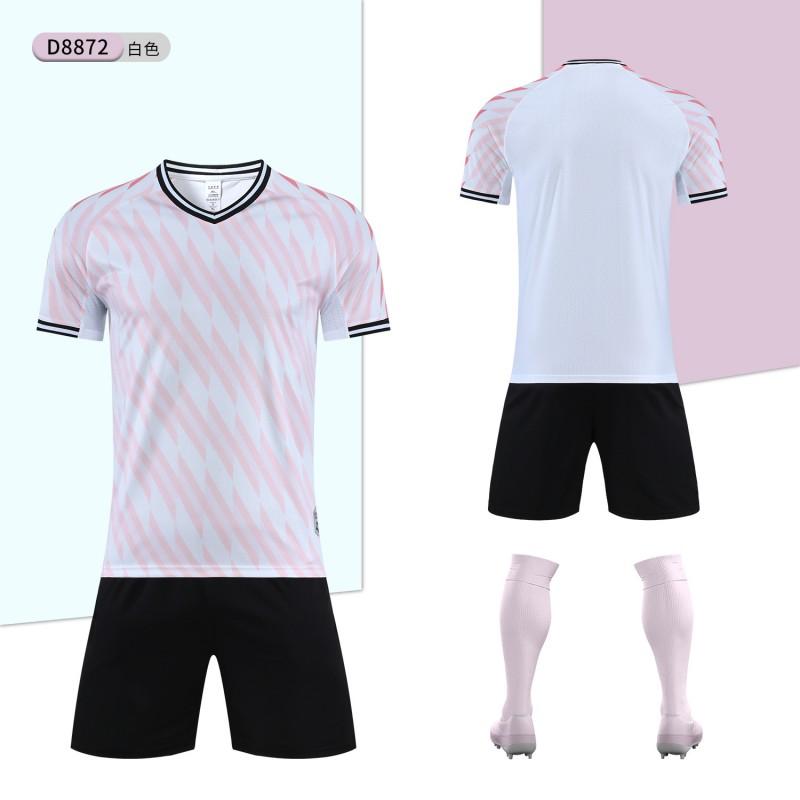 Kids Soccer Uniform Set Short Sleeve Training Jersey Boys Girls Youth Sports Team Practice Match Wear