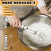 Electric Handheld Egg Whisk Milk Frother Foam Maker USB Rechargeable Mixer with 2 Stainless Steel