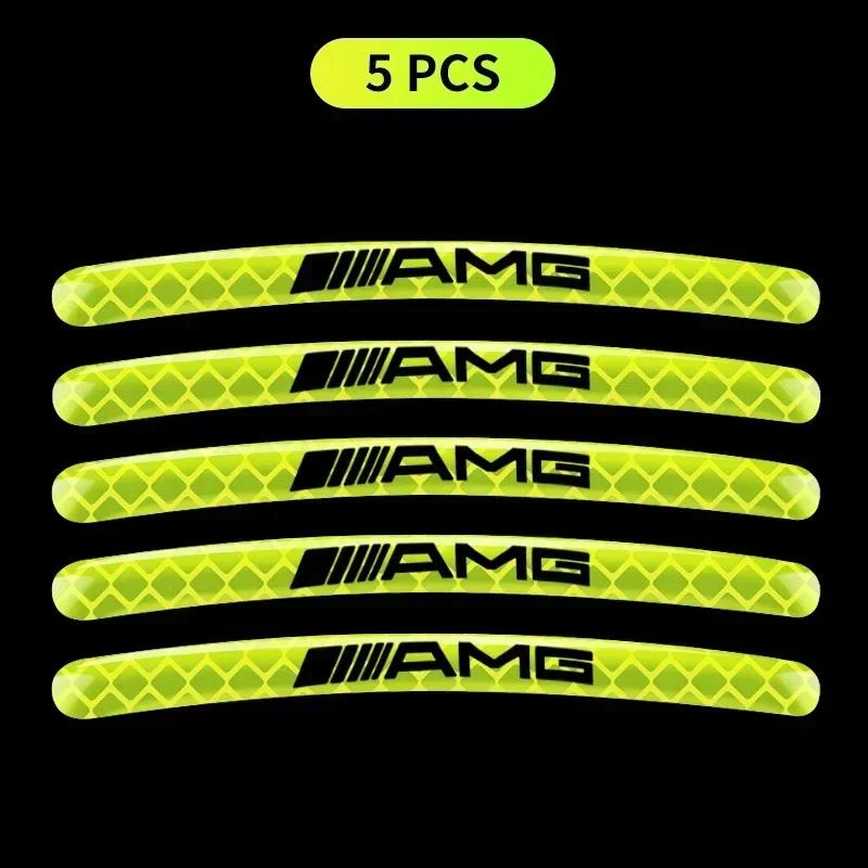 Hot W204 2025 Hot New 20pcs Luminous Car Wheel Hub Stickers High Reflective Stripe Tape For Mercedes Benz B/C/E/S Class A Class