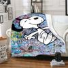 This adorable 3D Snoopy cartoon flannel blanket is comfortable and soft, perfect for use in bedrooms, beds, sofas, picnics, and