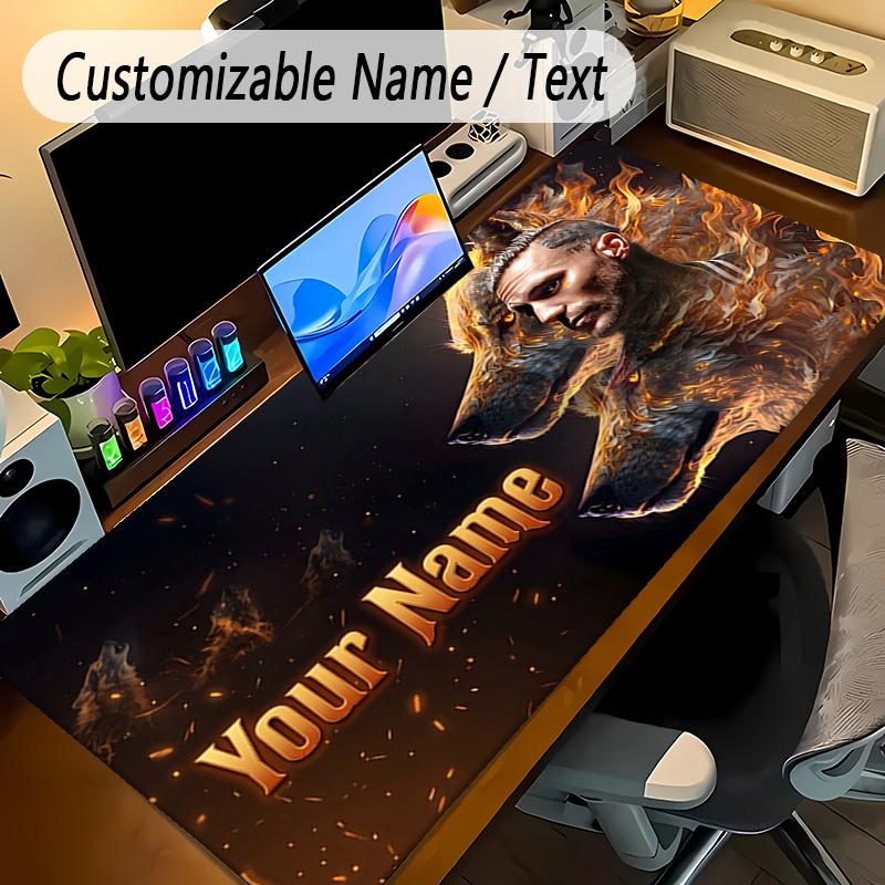 Large Mouse PadKontra K Custom Name Text Personalized Desk Mat Non Slip Gaming Pad