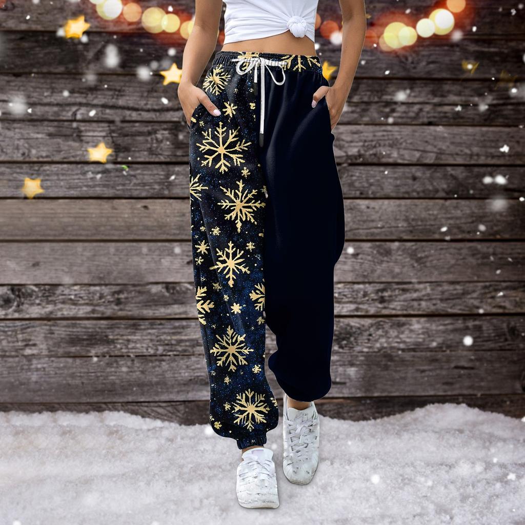 Women's Casual Fashion Sweatpants Christmas Printed Casual Pants