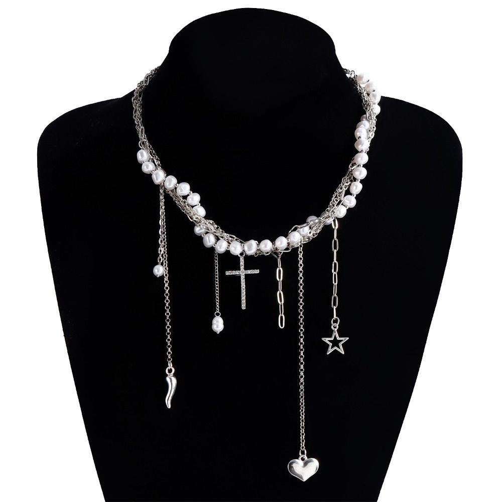 Крутое ожерелье из искусственного жемчуга, милое нерегулярное колье из искусственного жемчуга для женщин