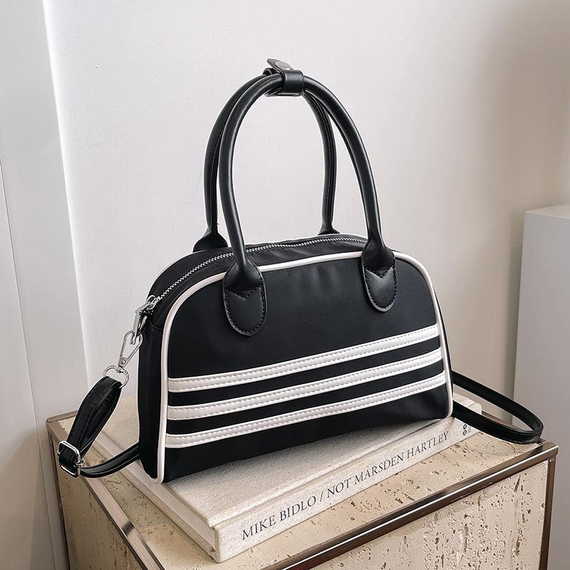 Новая полосатая универсальная сумка через плечо, сумка для боулинга, спортивная сумка для спортзала