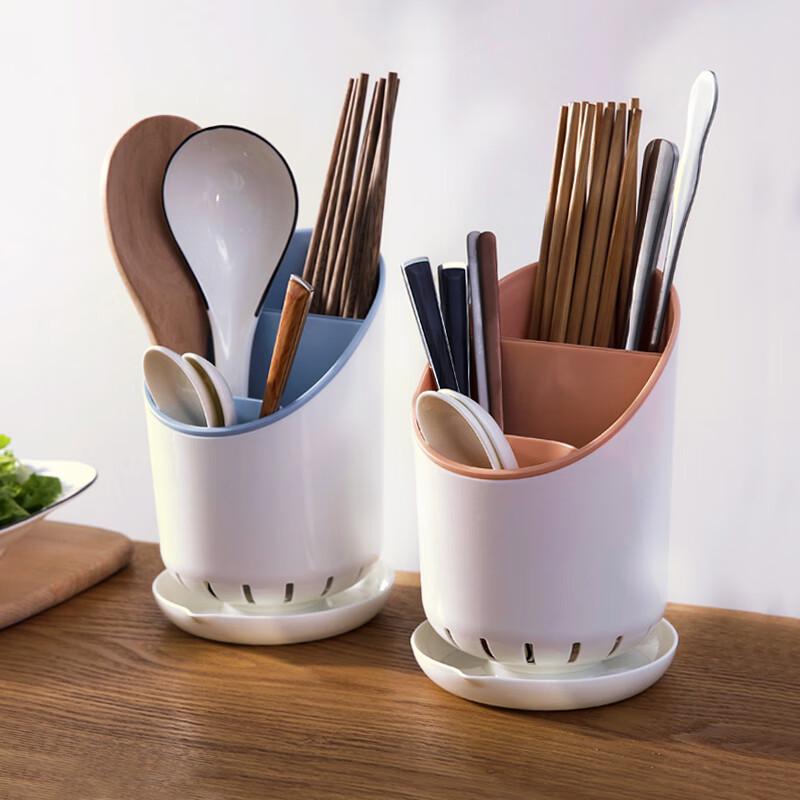 Plastic Draining Chopstick Holder and Tableware Organizer