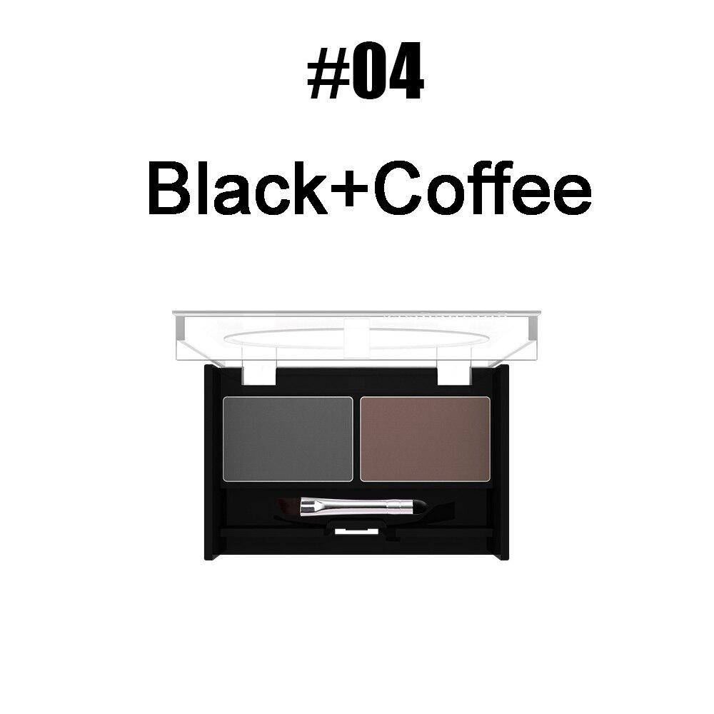 Инструменты для макияжа 2 цвета Водостойкая пудра для бровей Палитра для бровей + кисть для улучшения бровей