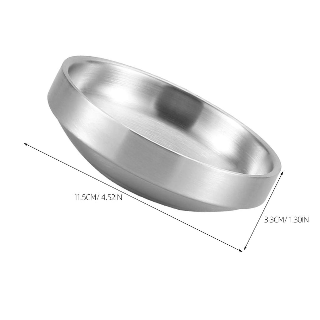2Pcs Dip Dish Stainless Steel Modern Design for Food Sauce Storage Appetizers Korean Kimchi Salsa Butter Shrimp Dipping Sauces