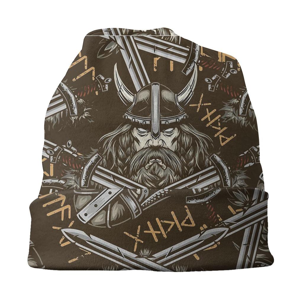 Зимние теплые шапки-бини викингов, шапка воина викингов, специальные шапки с черепами