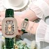 Маленькие Зеленые Часы Женские Часы Нишевые Яйцо Голубя Kuaishou Стразы Цыганские