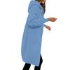 Women's Casual Zip Up Hoodies Long Tunic Sweatshirt Winter Windproof Drawstring Hooded Jacket Outerwear With Pockets