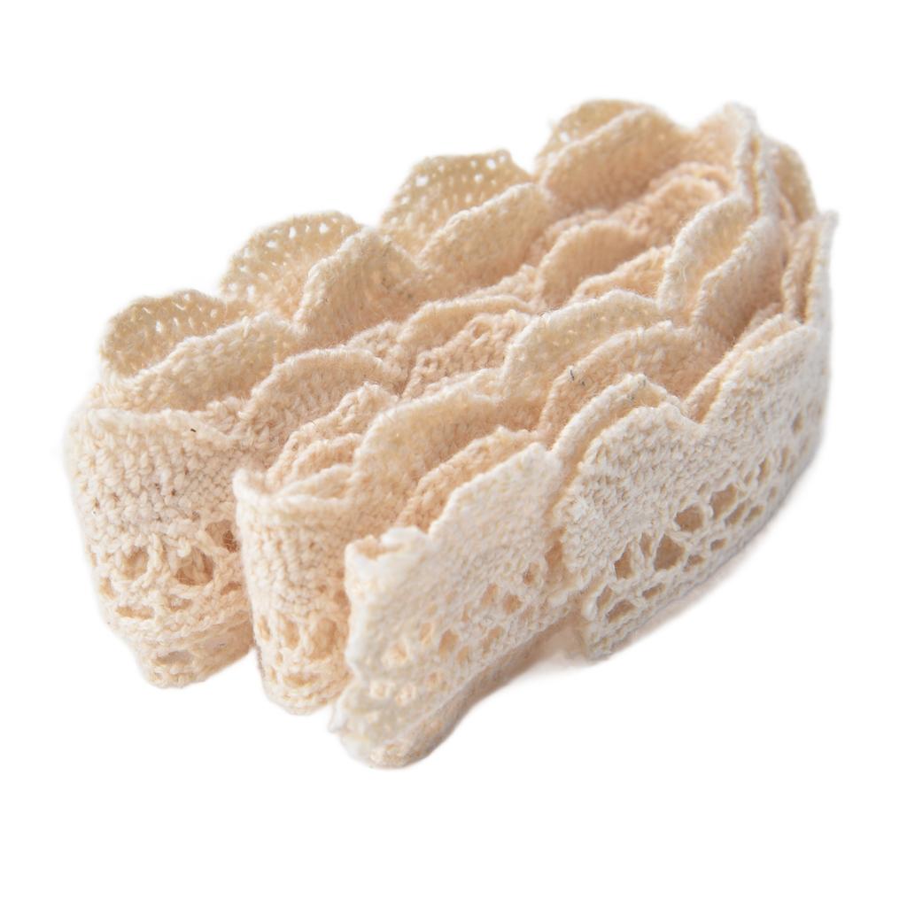 Lace Ribbon DIY Cotton Net 2cm Width 20 Yards Elegant Fabric Lace Trim for Curtain Clothes