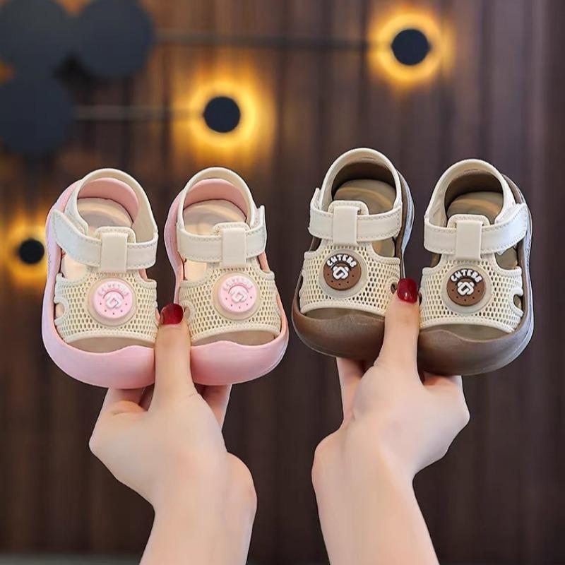 Кроссовки, детские сандалии, летняя детская обувь с противоскользящим покрытием, мягкие дышащие накладки на носки для мальчиков и девочек