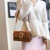 Stylish Pu Leather Small Square Bag For Women 2023 Trend Casual Street Style