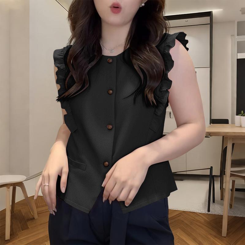 ZANZEA Женские повседневные летние майки без рукавов с круглым вырезом