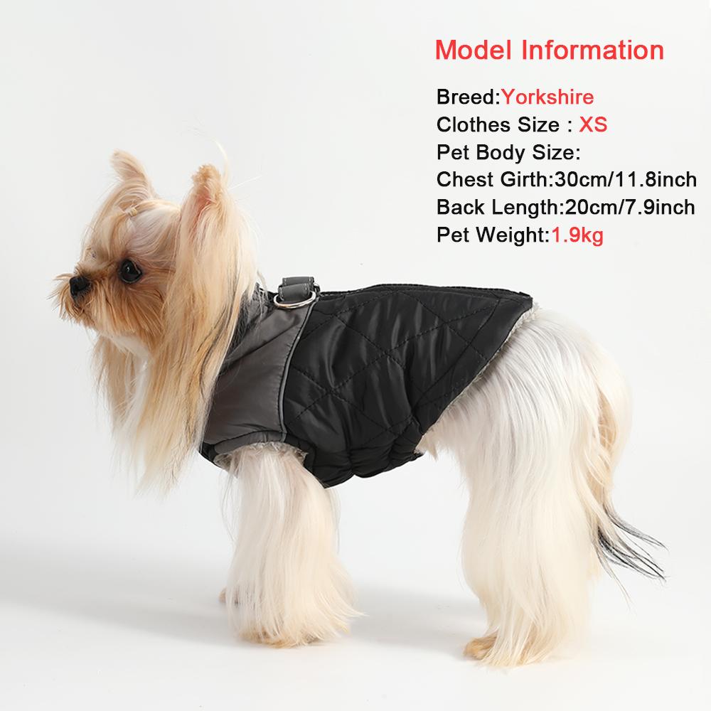 Soft Fleece Dog Clothes Autumn Winter Jacket For Small Dogs Cat Vest Reflective Thick Puppy Coat With Fur Yorkshire Pet Supplies