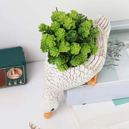 Горшок для суккулентов в виде петуха, креативная форма, прочная конструкция, большой размер, многоцелевой садовый горшок для цветов, декор