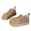 Winter Birkenstocks women's thick soles increase in height, genuine leather cowhide piled and thickened fluff, one pedal, lazy Birkenstocks shoes