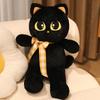 Big Size Cute Cat Plush Toy Black Grey Stuffed Animal Pillow Home Decor Gift for Kids Adults