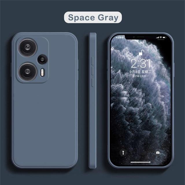 Poco F5 PocoF5 Poco F 5 Чехол квадратный жидкий силиконовый противоударный мягкий чехол для Xiaomi Poco F5 F 5 F5 PocoF5 Чехол для телефона