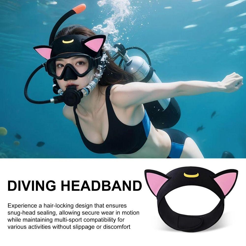 Neoprene Diving Headband Wetsuit Hood Cat Ears Swimming Headband Fashion Outdoor Diving Hat Diving