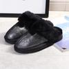 Новые тапочки из натурального овчинного меха, женские зимние тапочки, женские теплые домашние тапочки, мягкие шерстяные женские домашние тапочки