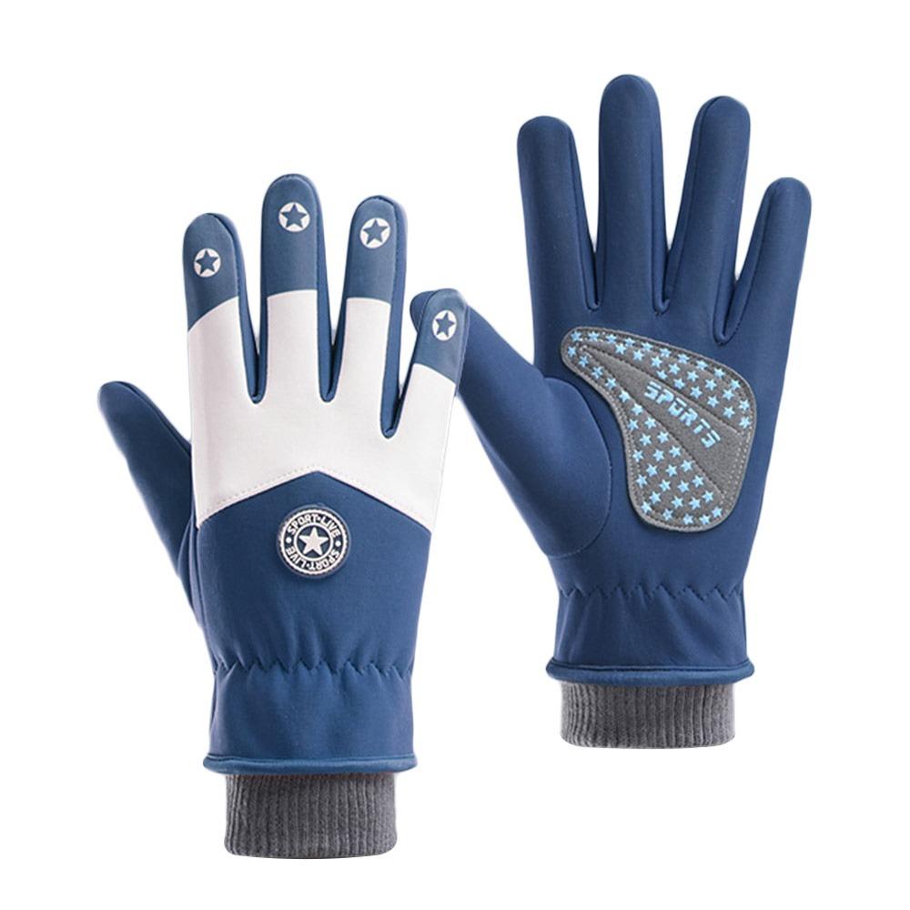 Утепленные велосипедные перчатки-митенки Нескользящие Детские велосипедные перчатки Детские зимние перчатки для мальчиков и девочек