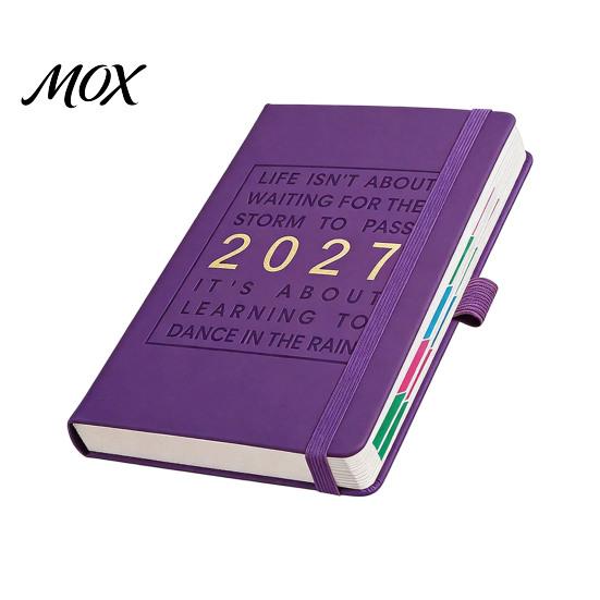 Профессиональный деловой ежедневник 2027, английский еженедельник A5, 320 страниц, записная книжка-планер с эластичной лентой для ежедневных записей и держателем для ручки,