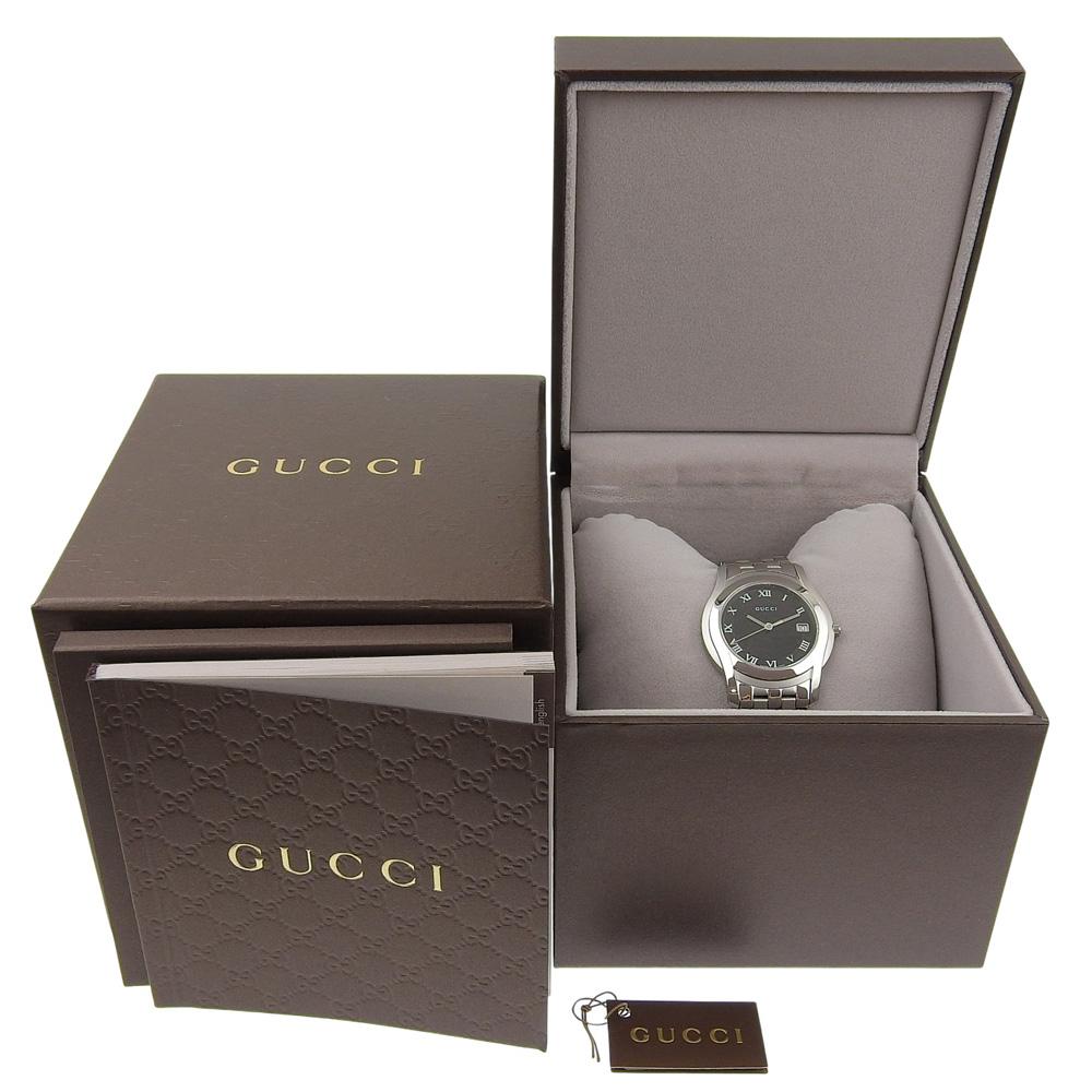 GUCCI G class Watches 5500M blackDial Stainless Steel Quartz Analog display mens Used