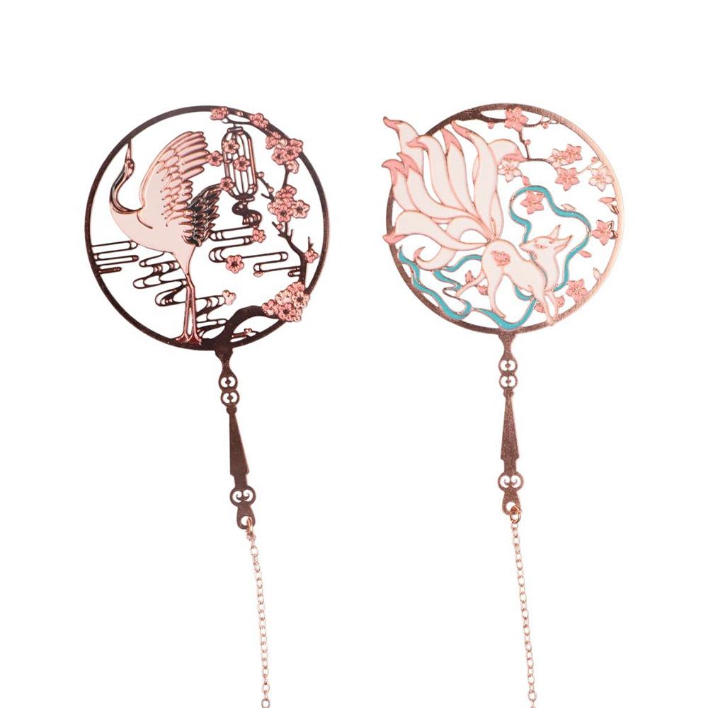 Book Lover Reading Bookmark Book Page Marker Tassel Pendant Bookmark Chinese Style Metal Bookmark