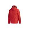 Adidas Neo Full Zip Hooded Cotton Jacket With Large Logo Men Jacket Pale-Crimson EI4419