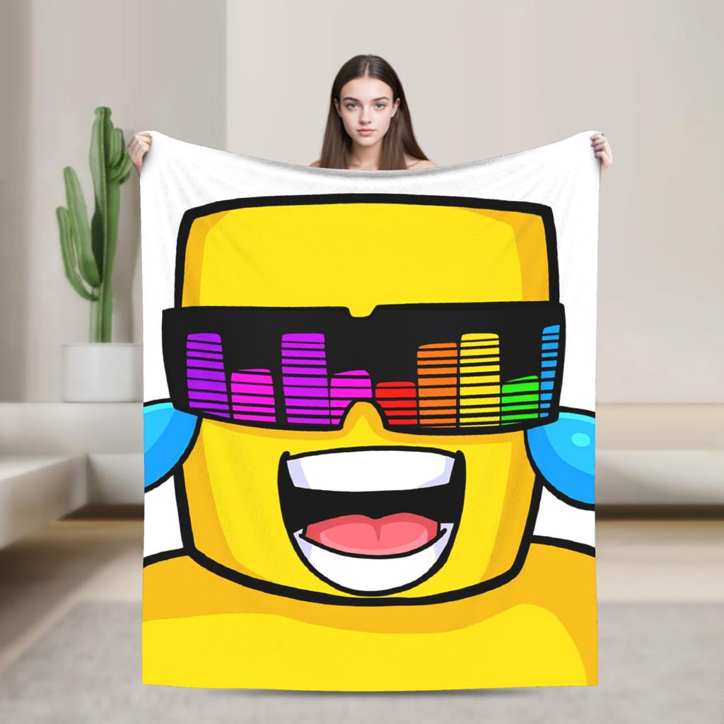 S-Sunny And M-Melon Blanket Soft Warm Fluffy Plush Bedding Throws For Bedroom Decorative Flannel Bedspread Bed Cover