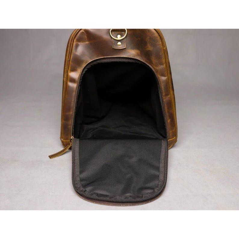 Buffalo Leather Duffle Bag: Handmade Full Grain Weekender