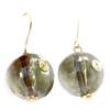 [R3272] - Gray 'Calcutta' Glass Earrings - 15 Mm