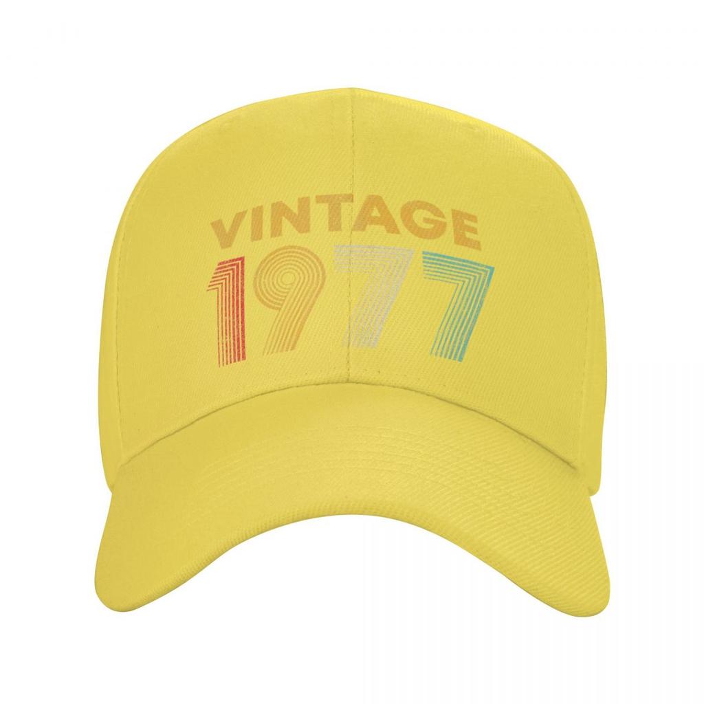 Винтажная бейсболка 1977 года, женская регулируемая бейсболка унисекс, 1977 года рождения, подарки на 45-й день рождения, шляпа для папы, уличная одежда, летние шляпы Snapback