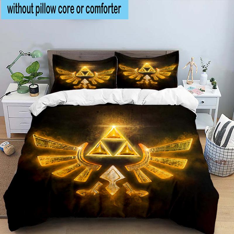 3PCS Heroic Legend Crest 3pcs Bedding,Including 3PCS Duvet Cover And 2pcs Pillowcases Perfect for Christmas,Ideal for Bedroom, Dormitory