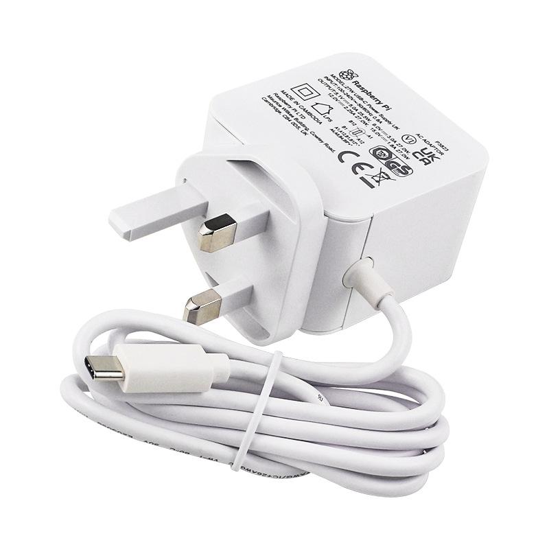 Блок питания для Raspberry Pi 5 5.1V 5A USB-C 27W PD 1.2m
