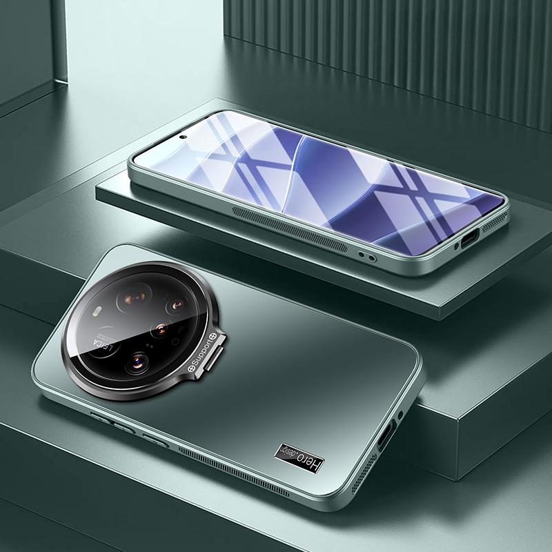 Металлический защитный чехол для камеры с подставкой и объективом для Xiaomi 15 14 Ultra 15 14 13 Pro, противоударный матовый кронштейн, задняя крышка