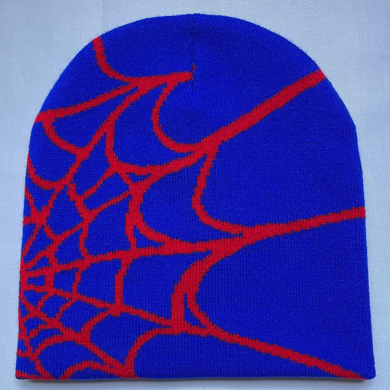 Готическая шапка из шерсти и акрила с узором паука, женская, зимняя, теплая, мужская, хип-хоп, повседневная, для улицы, EMA