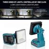 LED Work light,Portable LED Warning Light Work Light Outdoor Lighting For Makita /Milwaukee/Dewalt/Bosch 18V Battery(No Battery)