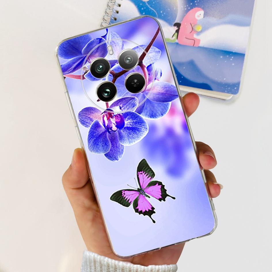Чехол для Realme 12 Pro Plus Популярный Цветок Астронавт Мягкий Прозрачный Силиконовый Чехол для Телефона на Realme 12 Pro 5G 2024 Funda RMX3842 Чехол