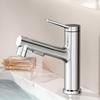 Pull-Out Bathroom Faucet with 3 Spray Modes, Ceramic Cartridge Brass Mixer Tap, Up Spray Dental Function - Black/Silver