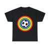 Rainbow Soccer Ball Graphic Tee Shirt, S-5XL
