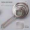 Stainless Steel Handheld Kitchen Sieve & Skimmer Ladle for Soy Milk, Oil, Flour, and Hot Pot.